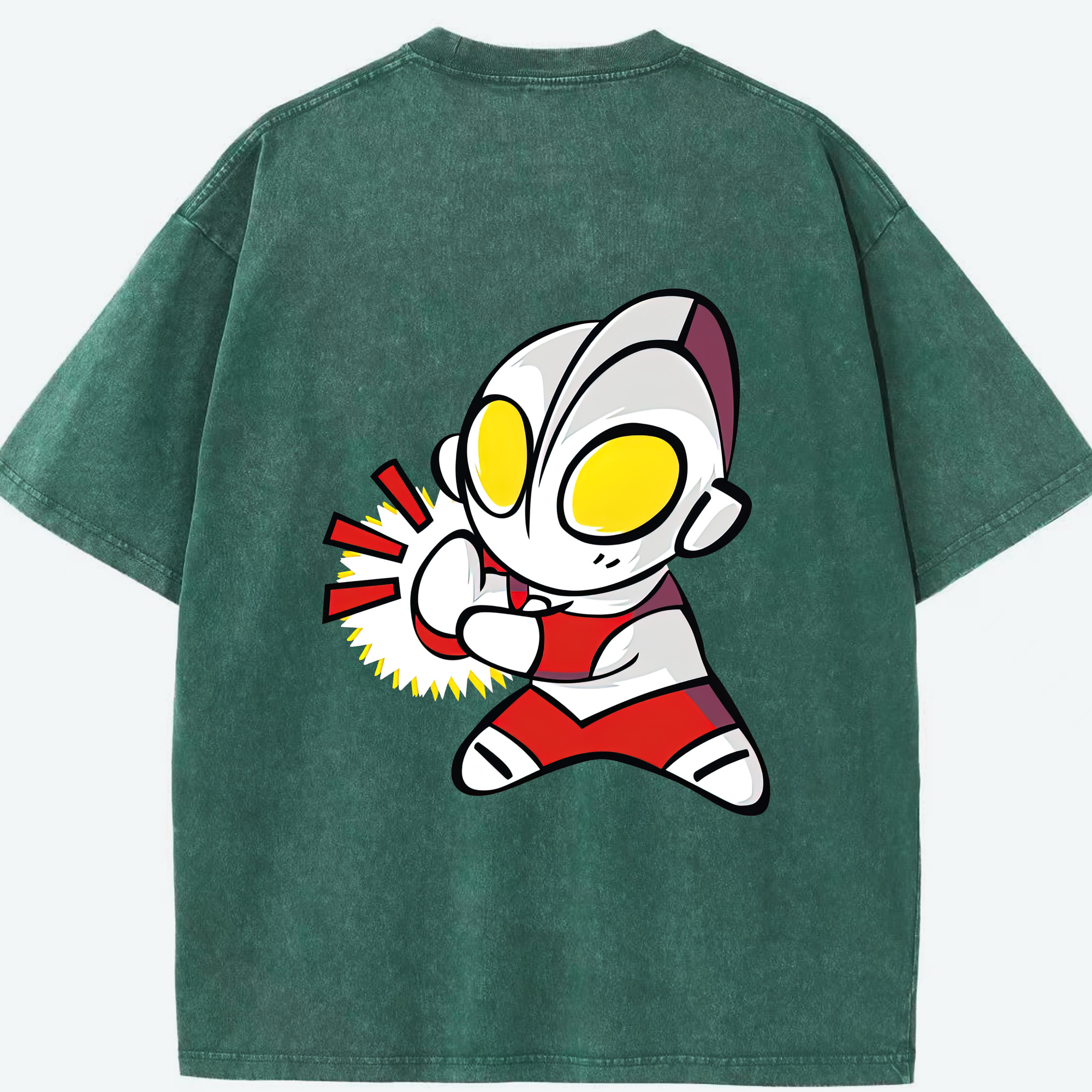 （画像用） ウルトラマン Ultraman 綿100% ヴィンテージ風 半袖Tシャツ（背面プリント）